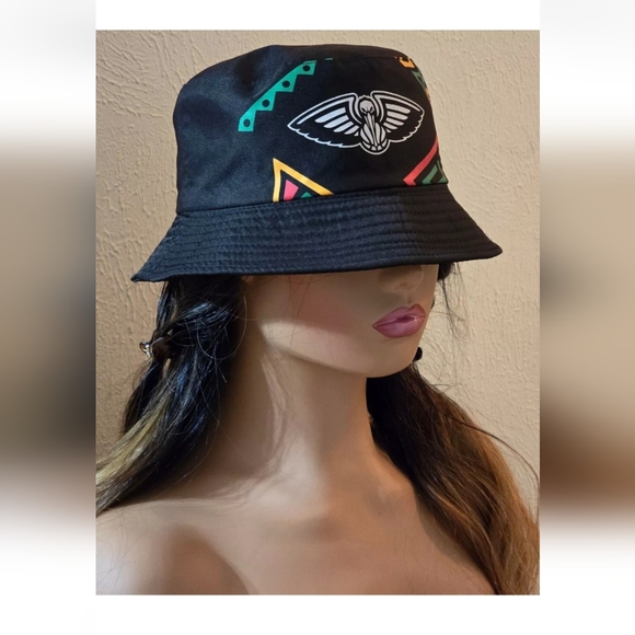 New Orleans Pelicans NBA Black Reversible Bucket Hat Sprite 2-in-1 Hat Pre-owned - Picture 2 of 14